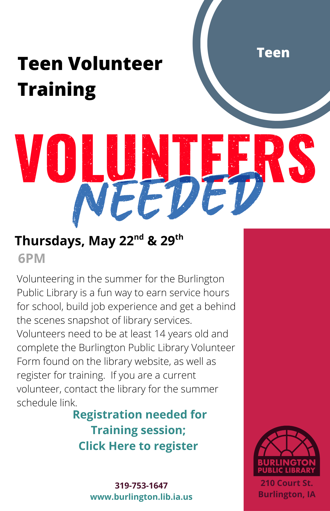 Teen Volunteer Training CLick here.png